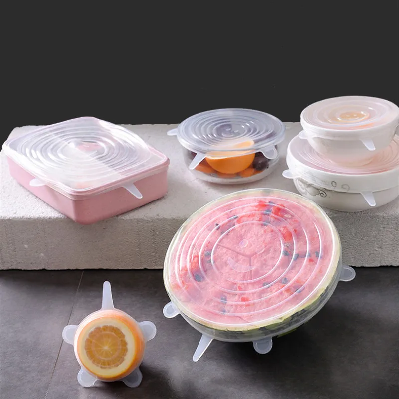 Прозрачная многоразовая силиконовая обертка 6 шт./лот, герметичная крышка для сохранения свежести продуктов, эластичная крышка для вакуумн... 
Прозрачная многоразовая силиконовая обертка 6 шт./лот, герметичная крышка для сохранения свежести продуктов, эластичная крышка для вакуумн...