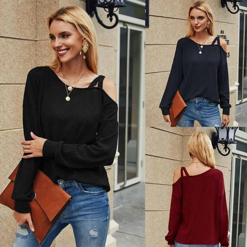 Women Long Sleeves Blouse Sexy Off Shoulder Loose Pullover Tops Spring Autumn Solid Color Shirt Tunic
Women Long Sleeves Blouse Sexy Off Shoulder Loose Pullover Tops Spring Autumn Solid Color Shirt Tunic