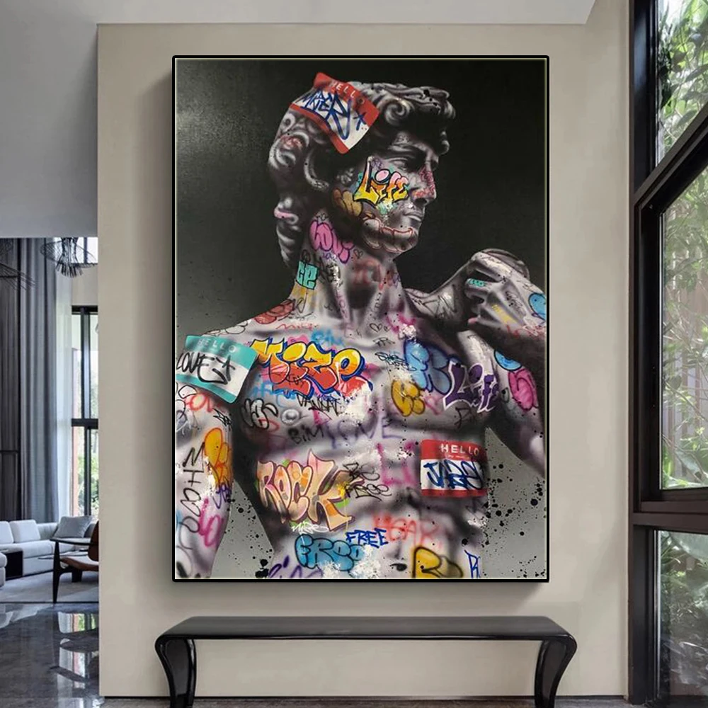 Abstract Graffiti Art Of David Canvas Paintings Prints David Sculpture Wall Art Posters Nordic Pictures for Room Home Wall Decor
Abstract Graffiti Art Of David Canvas Paintings Prints David Sculpture Wall Art Posters Nordic Pictures for Room Home Wall Decor