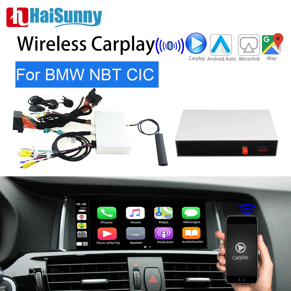Wireless Carplay For BMW I3 X3 F25 F10 CIC NBT System Support IOS MMI Android Auto Rerverse Camera car play Retrofit Decoder
Wireless Carplay For BMW I3 X3 F25 F10 CIC NBT System Support IOS MMI Android Auto Rerverse Camera car play Retrofit Decoder