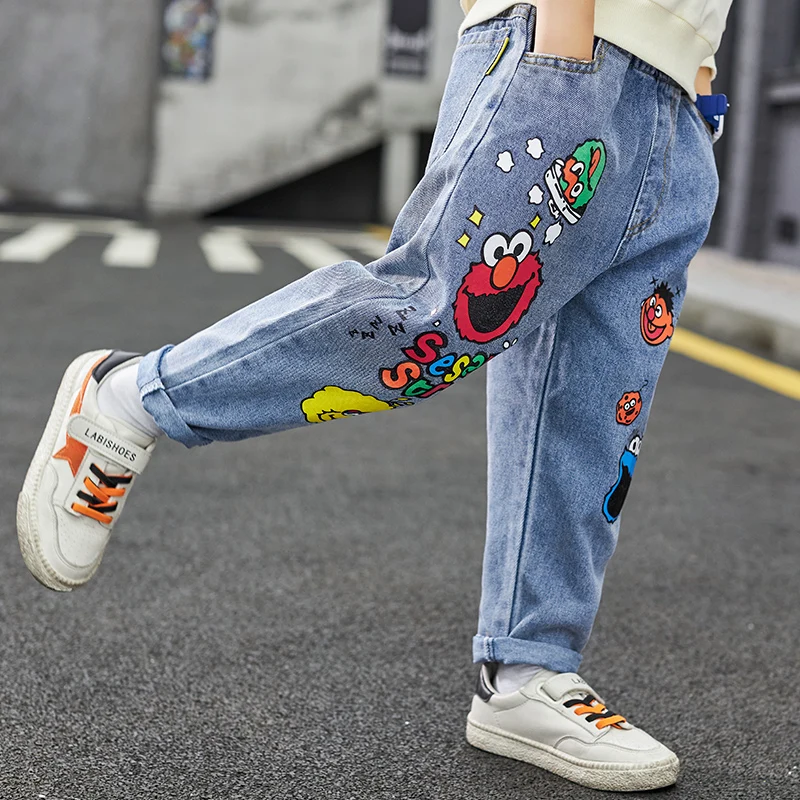 Boy clothes Children cartoon print jeans boy high Waist Jeans Baby Elastic Waist Slim Trousers 3-14 Years from direct factory
Boy clothes Children cartoon print jeans boy high Waist Jeans Baby Elastic Waist Slim Trousers 3-14 Years from direct factory
