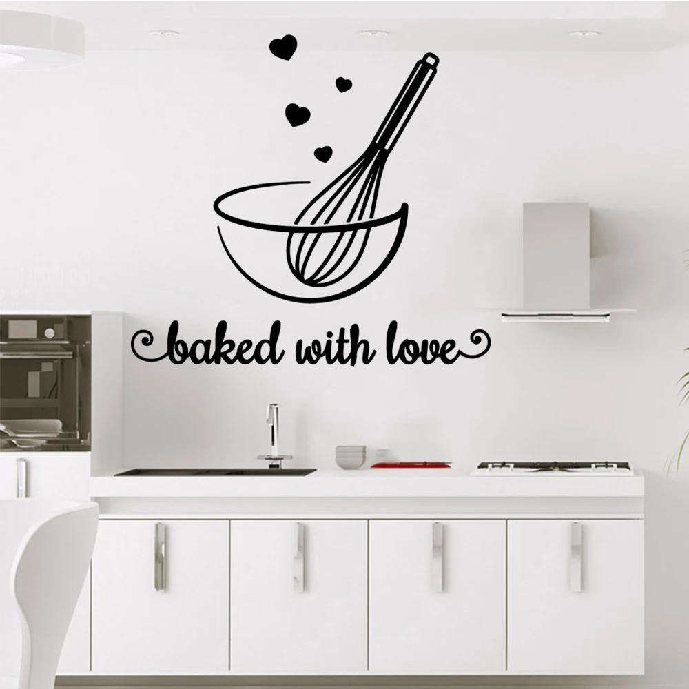 American-Style Baked with love Frase Decoration Stickers For Kitchen Rooms Vinyl Mural Wall Art Decal Bake Room Wall Sticker
American-Style Baked with love Frase Decoration Stickers For Kitchen Rooms Vinyl Mural Wall Art Decal Bake Room Wall Sticker