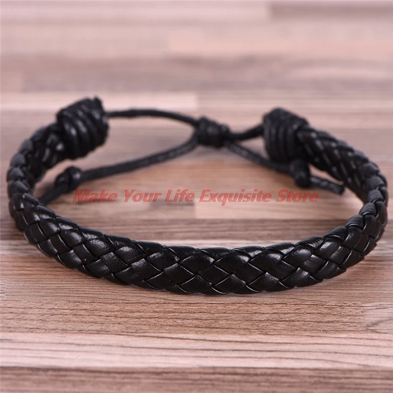 New 1pcs Simple Men Jewelry Leather Bracelets Black Rope Chain Fashion Wristband For Male Gift
New 1pcs Simple Men Jewelry Leather Bracelets Black Rope Chain Fashion Wristband For Male Gift