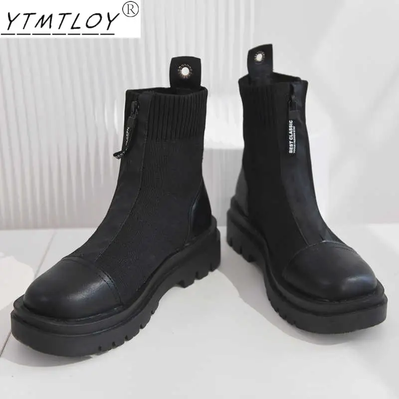 Женские ботильоны из ПУ кожи, черные эластичные ботинки с круглым носком, Осень-зима 2021
Женские ботильоны из ПУ кожи, черные эластичные ботинки с круглым носком, Осень-зима 2021