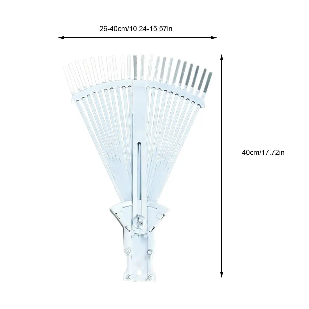 Stainless Steel Adjustable Garden Leaf Rake Heavy Duty Multi-purpose Foldable Rake Garden Tool Without Handle
Stainless Steel Adjustable Garden Leaf Rake Heavy Duty Multi-purpose Foldable Rake Garden Tool Without Handle