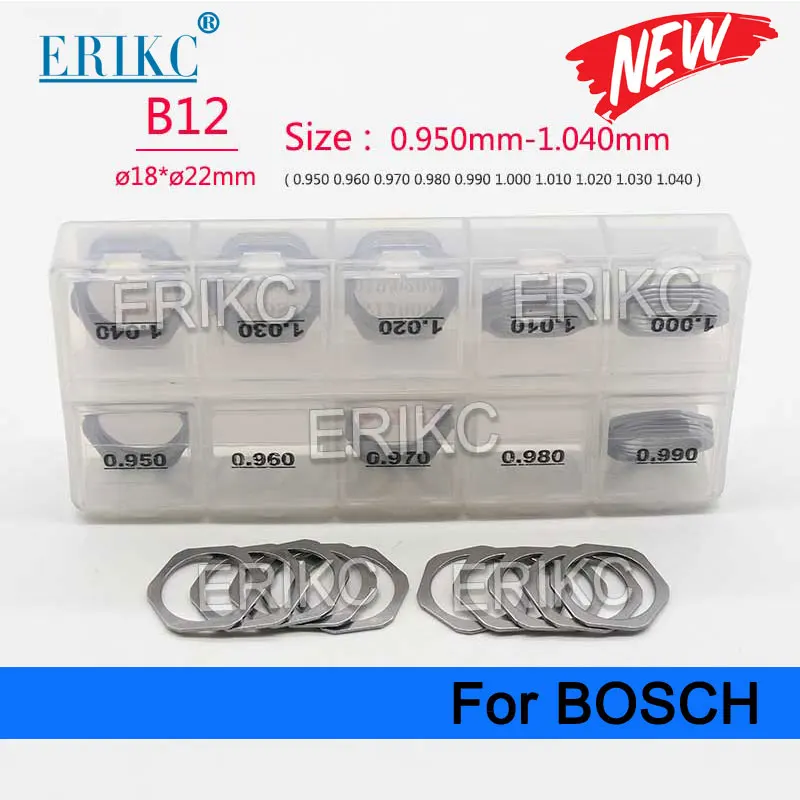 B12 Shims Set Size 0.95-1.04 Common Rail Injector Adjustment Shims and Injection Gasket Washers for BOSCH
B12 Shims Set Size 0.95-1.04 Common Rail Injector Adjustment Shims and Injection Gasket Washers for BOSCH