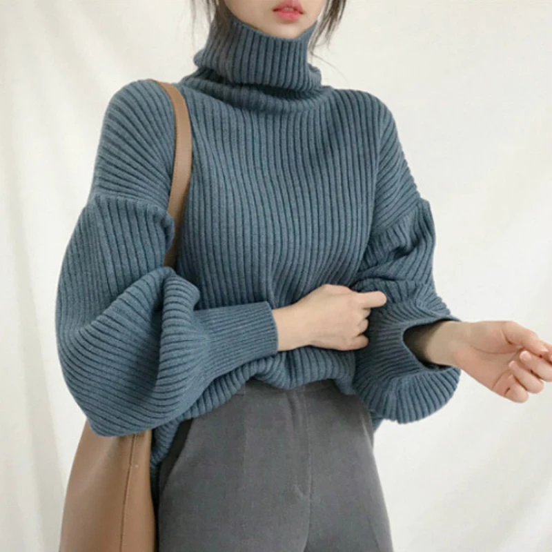 2020 Autumn Winter New Sweaters Women Turtleneck Korean Loose Slim Lazy Flat Knitted Sweater Pullovers Womens Winter Clothes
2020 Autumn Winter New Sweaters Women Turtleneck Korean Loose Slim Lazy Flat Knitted Sweater Pullovers Womens Winter Clothes