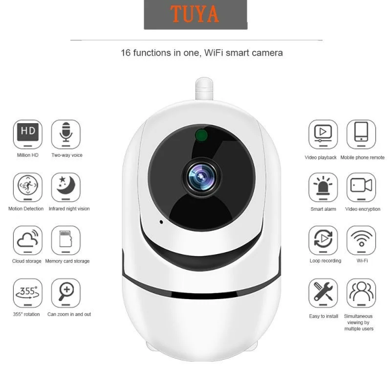 Tuya Smart Baby Monitoring 1080P Full HD 2MP WIFI Home Security IP Camera Wireless Camera Video Surveillance Auto Tracking Cloud
Tuya Smart Baby Monitoring 1080P Full HD 2MP WIFI Home Security IP Camera Wireless Camera Video Surveillance Auto Tracking Cloud