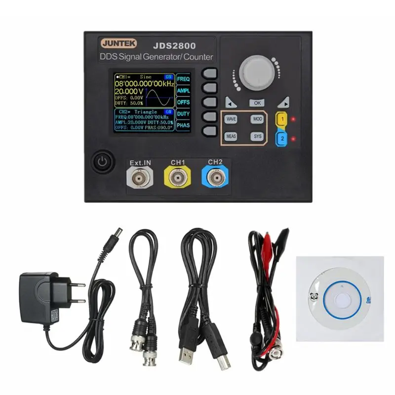 JDS2800 2 Channel DDS Signal Generator Counter Frequency Meter Arbitrary 15MHz EU
JDS2800 2 Channel DDS Signal Generator Counter Frequency Meter Arbitrary 15MHz EU