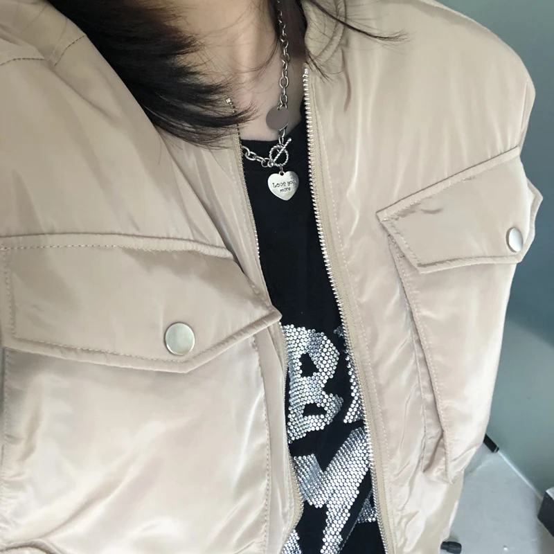 YICIYA 2021 Autumn Short Baseball Women's Khaki Zipper Pockets Jakets Casual Loose Basic Jacket Veste Bomber Coat Female Outwear
YICIYA 2021 Autumn Short Baseball Women's Khaki Zipper Pockets Jakets Casual Loose Basic Jacket Veste Bomber Coat Female Outwear