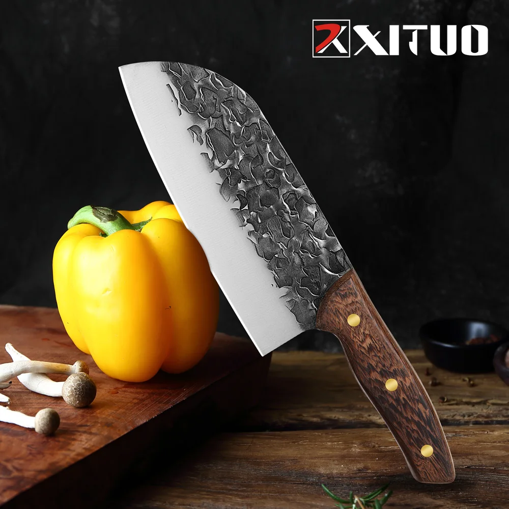 XITUO Knife Chef Handmade Forged High-Carbon Steel Meat Cleaver Kitchen Butcher Knife Cut Bone Knives Home Cooking Tools Knifes
XITUO Knife Chef Handmade Forged High-Carbon Steel Meat Cleaver Kitchen Butcher Knife Cut Bone Knives Home Cooking Tools Knifes
