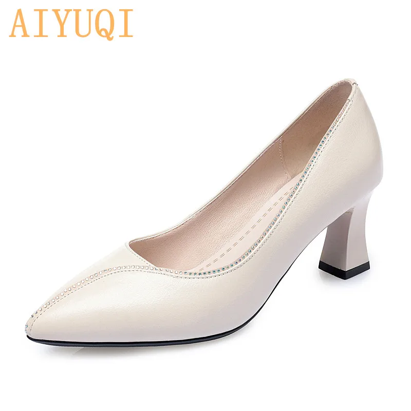 AIYUQI 2021 Spring Genuinw Leather Women Shoes Pointed Professional Women High-heel Fashion Dress Shoes Women
AIYUQI 2021 Spring Genuinw Leather Women Shoes Pointed Professional Women High-heel Fashion Dress Shoes Women