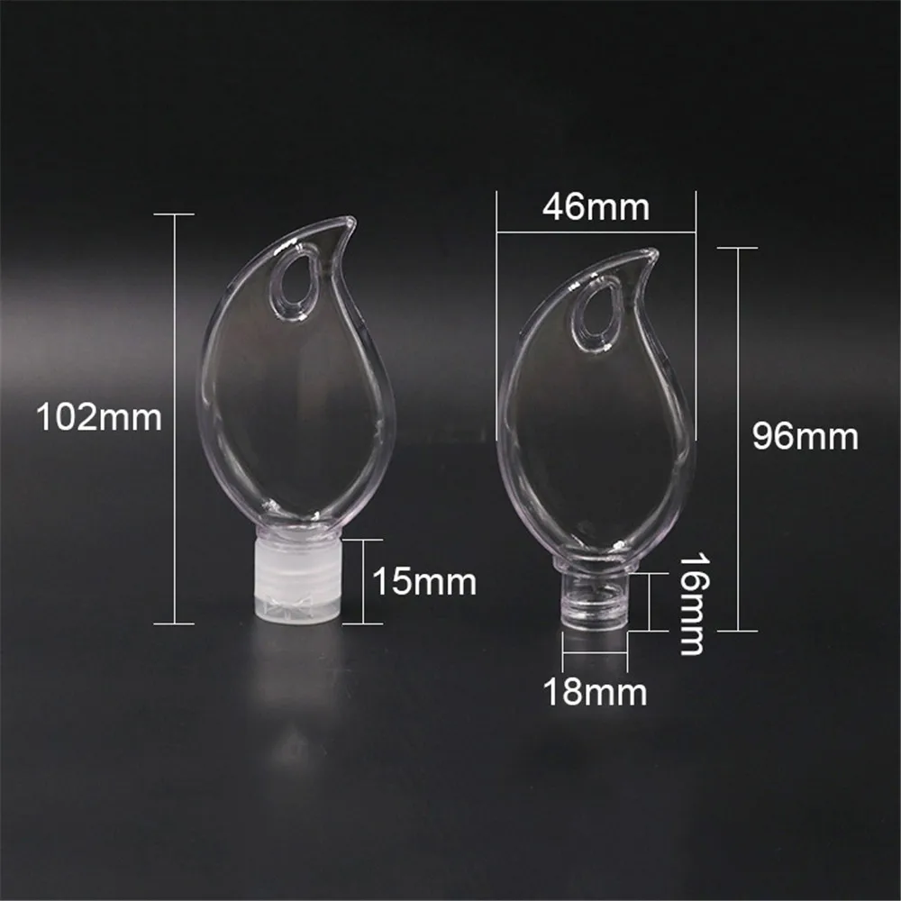 5Pcs 50ml Leaf Shape Empty Refillable Bottle With Key Ring Hook Travel Portable Hand Sanitizer Bottle Hook Keychain Carrier
5Pcs 50ml Leaf Shape Empty Refillable Bottle With Key Ring Hook Travel Portable Hand Sanitizer Bottle Hook Keychain Carrier