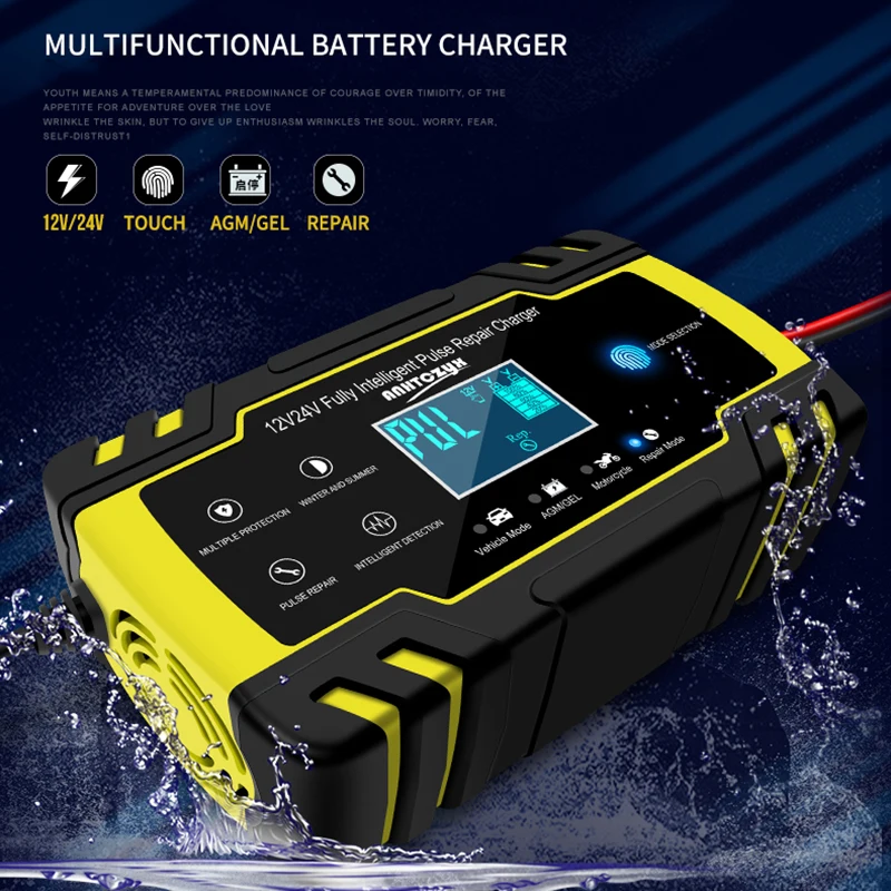 12 V/24 V 8A полностью автоматическое зарядное устройство для автомобильного