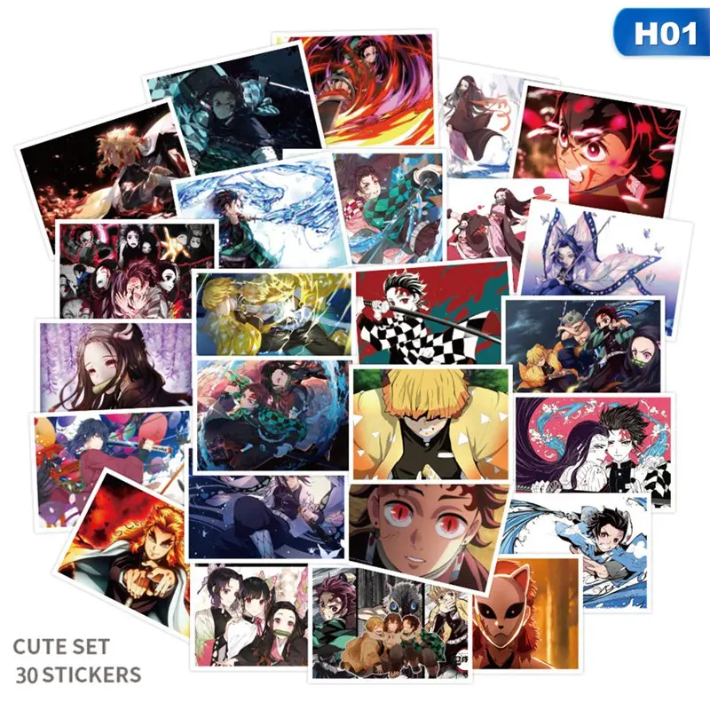 30Pcs Japan Anime Demon Slayer Kimetsu no Yaiba Stickers Toys for Mobile Phone Laptop Suitcase Skateboard Cartoon Decal Stickers
30Pcs Japan Anime Demon Slayer Kimetsu no Yaiba Stickers Toys for Mobile Phone Laptop Suitcase Skateboard Cartoon Decal Stickers