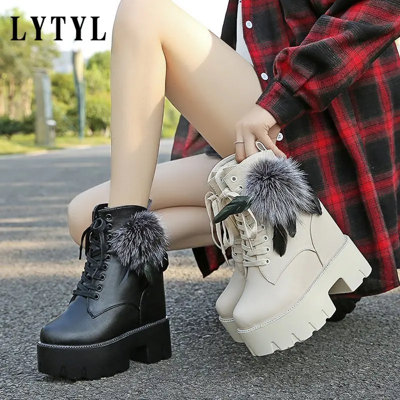 Women Boots 12CM Warm Fur High Platform Motorcycle Boots Leather High Heels Shoes Woman Chunky Sneakers Winter 2021 B20-361
Women Boots 12CM Warm Fur High Platform Motorcycle Boots Leather High Heels Shoes Woman Chunky Sneakers Winter 2021 B20-361