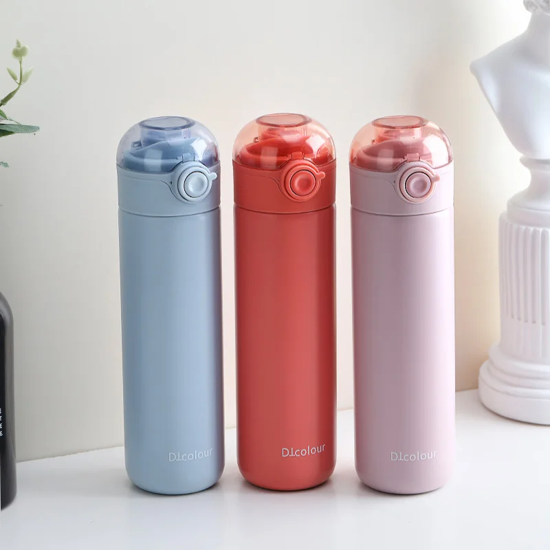 Thermos Water Bottle 304 Stainless Steel Vacuum Flask Bottles Buckle Leakproof Thermal Mugs 380ml 420ml | Дом и сад