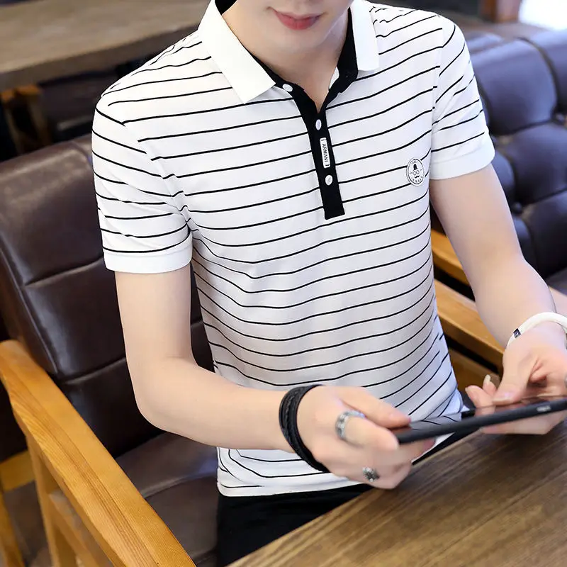 2021 Men's New Short Sleeve T-shirt Polo Shirt Summer Menswear New T-shirt Korean Style Trendy Half Sleeve Top Clothes
2021 Men's New Short Sleeve T-shirt Polo Shirt Summer Menswear New T-shirt Korean Style Trendy Half Sleeve Top Clothes