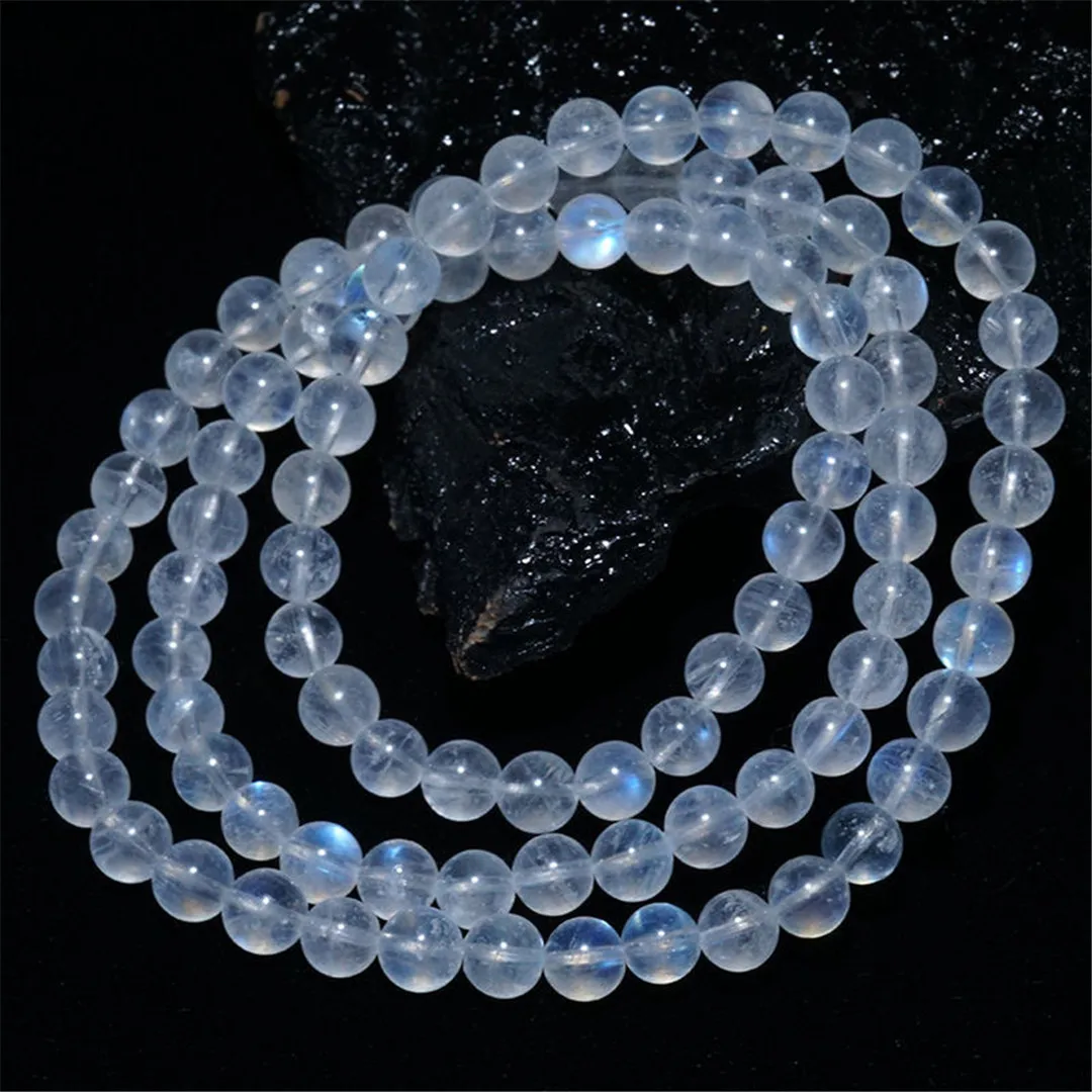 5mm Natural Moonstone Bracelet For Women Men Healing Crystal Blue Light 3 Laps Necklace Stone Round Beads Strands Jewelry AAAAA
5mm Natural Moonstone Bracelet For Women Men Healing Crystal Blue Light 3 Laps Necklace Stone Round Beads Strands Jewelry AAAAA