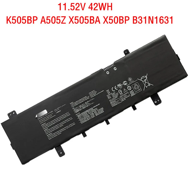 42WH New B31N1631 Laptop Battery For ASUS VivoBook 15 X505ZA X505BA X505BP F505 F505ZA F505BA X505BP-1B X505BP-1C X505BA-1B
42WH New B31N1631 Laptop Battery For ASUS VivoBook 15 X505ZA X505BA X505BP F505 F505ZA F505BA X505BP-1B X505BP-1C X505BA-1B