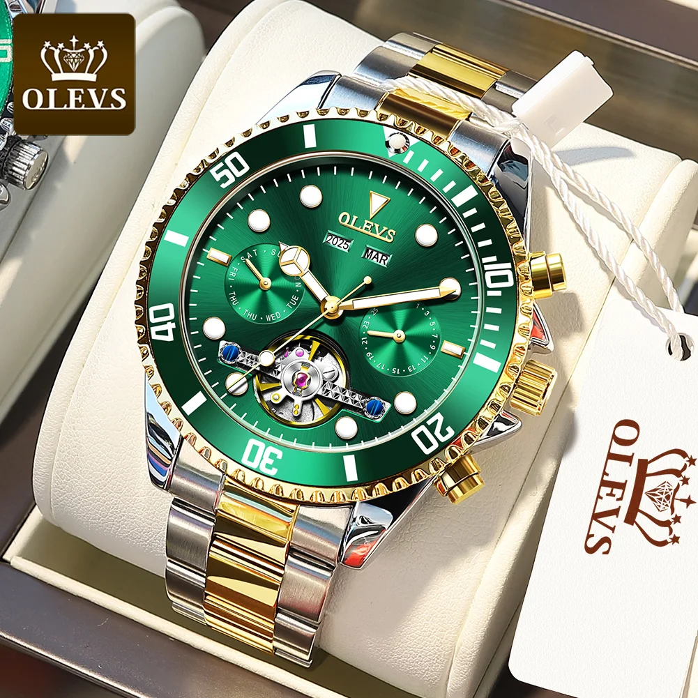 OLEVS Men's Watch Multifunctional Alloy Material High Quality Waterproof Steeldive Automatic Mechanical Watch Relogio Masculino
OLEVS Men's Watch Multifunctional Alloy Material High Quality Waterproof Steeldive Automatic Mechanical Watch Relogio Masculino