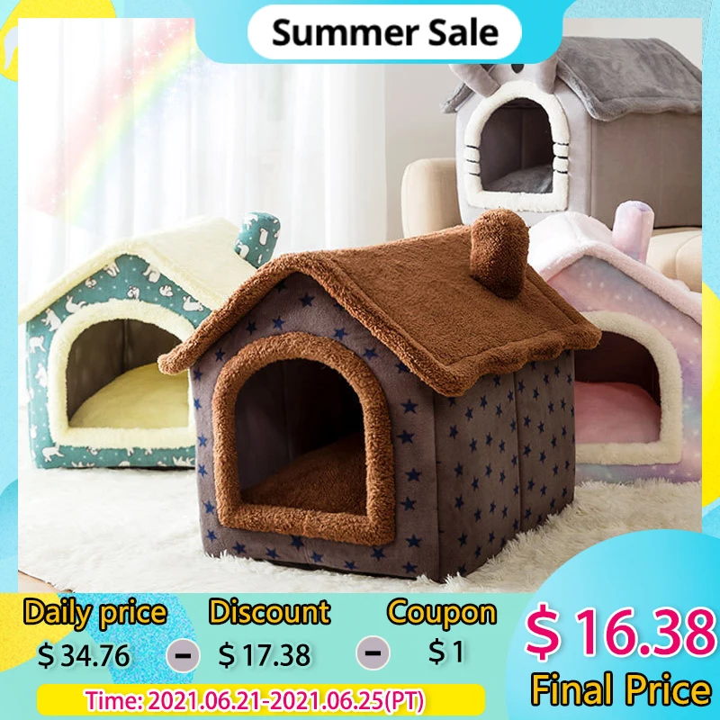 Cat House Pet Bed Dog House Four Seasons Warm Washable No-slip Removable Enclosed Cat Accessories Dog Supplies
Cat House Pet Bed Dog House Four Seasons Warm Washable No-slip Removable Enclosed Cat Accessories Dog Supplies