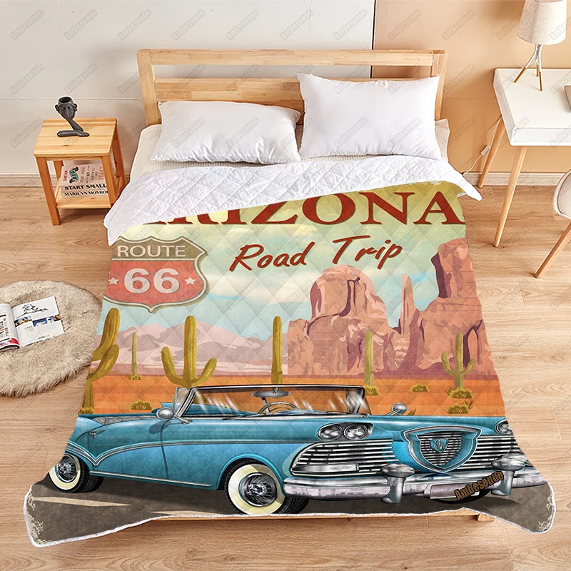 Print on Demand Summer Quilt Vintage Arizona Road Trip Poster Coverlet Picnic Thin Quilts Bedspread on The Bed Dorm Covers
Print on Demand Summer Quilt Vintage Arizona Road Trip Poster Coverlet Picnic Thin Quilts Bedspread on The Bed Dorm Covers