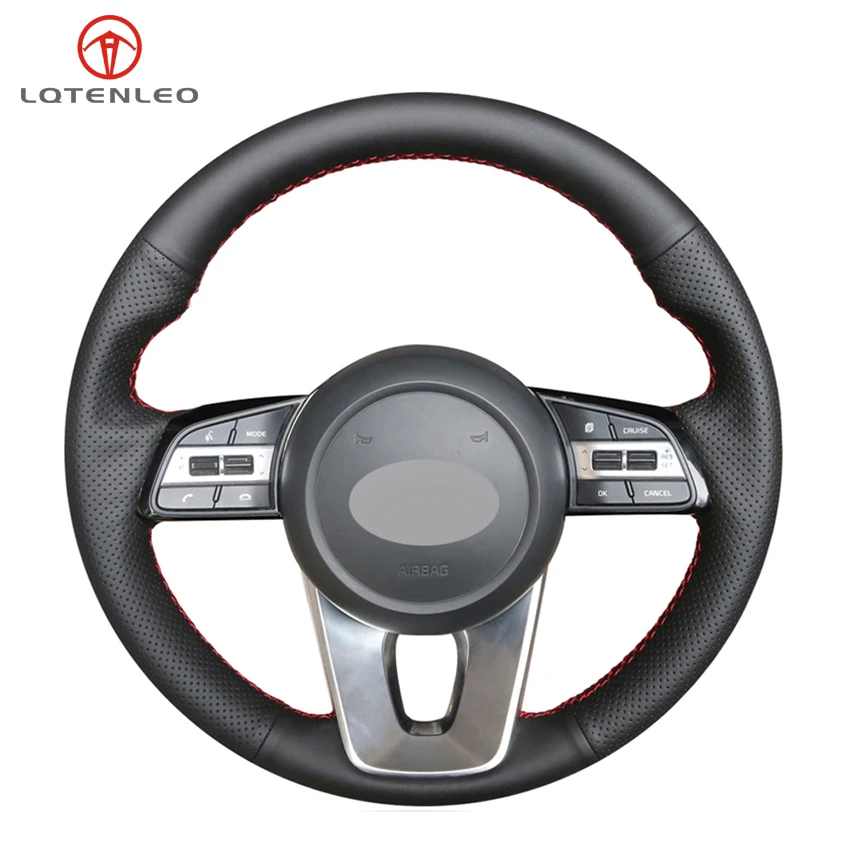 LQTENLEO Black Genuine Leather Hand Sew Car Steering Wheel Cover For Kia K5 Optima 2019 Cee'd Ceed 2019 Forte 2019
LQTENLEO Black Genuine Leather Hand Sew Car Steering Wheel Cover For Kia K5 Optima 2019 Cee'd Ceed 2019 Forte 2019