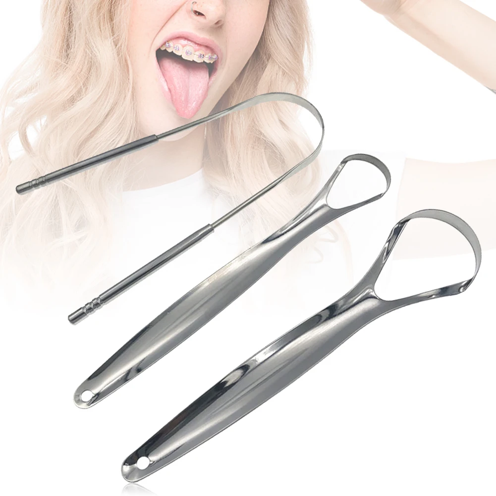 3Pcs Tongue Scrapers Set of 3 Stainless Steel Tongue Cleaner to Reduce Bad Breath Tongue Cleaning
3Pcs Tongue Scrapers Set of 3 Stainless Steel Tongue Cleaner to Reduce Bad Breath Tongue Cleaning