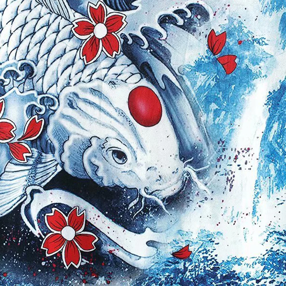 2021 New Men T-Shirt Short Sleeve Chinese Style 3D Lark Fish Printed Neck Slim T-Shirt Blue funny T-shirts Personality top 5XL
2021 New Men T-Shirt Short Sleeve Chinese Style 3D Lark Fish Printed Neck Slim T-Shirt Blue funny T-shirts Personality top 5XL