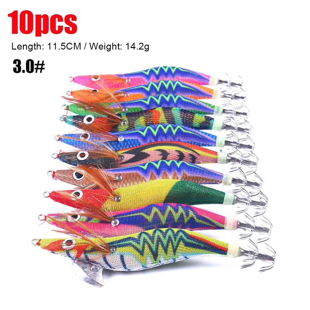 5/10Pcs Squid Fishing lure Shrimp Jigs Wood Lure Luminous Octopus Lures 3D Eyes Cuttlefish Lifelike Fishing Tackle For Fishing
5/10Pcs Squid Fishing lure Shrimp Jigs Wood Lure Luminous Octopus Lures 3D Eyes Cuttlefish Lifelike Fishing Tackle For Fishing