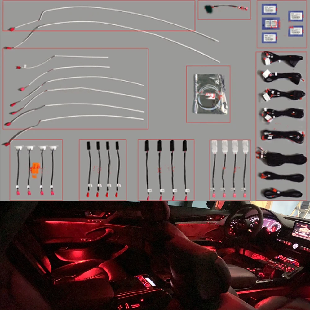Atmosphere Light For Audi A8 D5 2018+ MMI control Interior LED ambient light door Footwell light original
Atmosphere Light For Audi A8 D5 2018+ MMI control Interior LED ambient light door Footwell light original