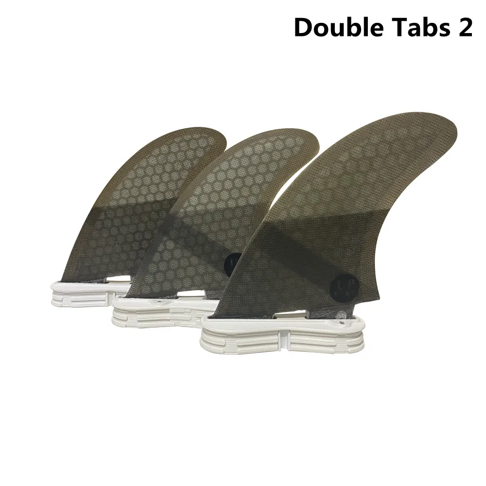 

UPSURF Surfboard Double Tabs 2 M/L/UK2.1 Size Tri fin set Surfboard Fiberglass Honeycomb Fins Hot Sell Double Tabs 2 Fin