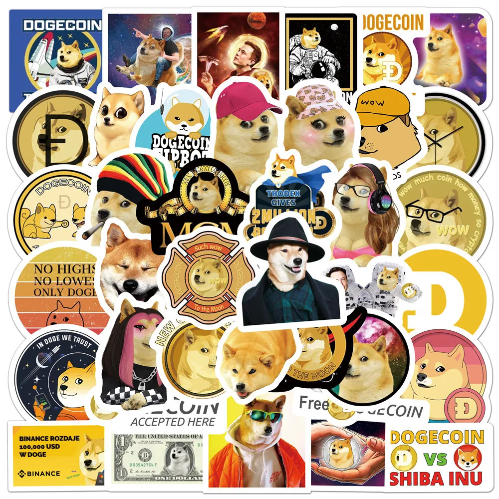10/30/50PCS Cartoon Dogecoin Graffiti Sticker Laptop Skateboard Mobile Phone Gift Toy Waterproof PVC Sticker Wholesale
10/30/50PCS Cartoon Dogecoin Graffiti Sticker Laptop Skateboard Mobile Phone Gift Toy Waterproof PVC Sticker Wholesale