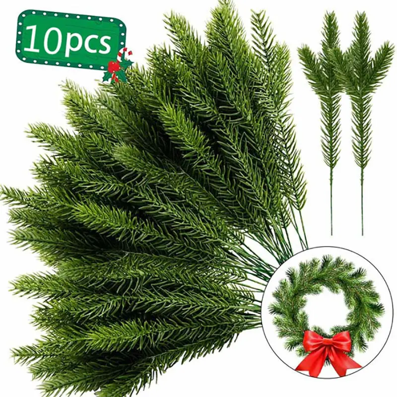 10pcs Artificial Pine Needles Branches Garland Christmas Wreath House Embellishing Wedding Party Artificial Plants Garden Decor
10pcs Artificial Pine Needles Branches Garland Christmas Wreath House Embellishing Wedding Party Artificial Plants Garden Decor