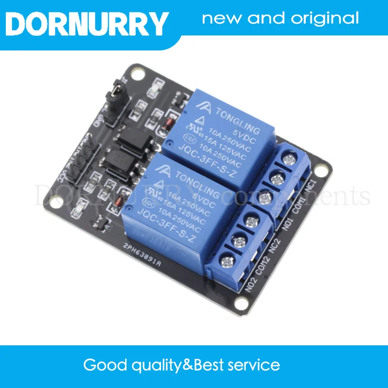 1 шт. компоненты 5 в 2-канальный релейный модуль щит для Arduino ARM PIC AVR DSP электронный 2-канальный релейный модуль DORNURRY 
1 шт. компоненты 5 в 2-канальный релейный модуль щит для Arduino ARM PIC AVR DSP электронный 2-канальный релейный модуль DORNURRY