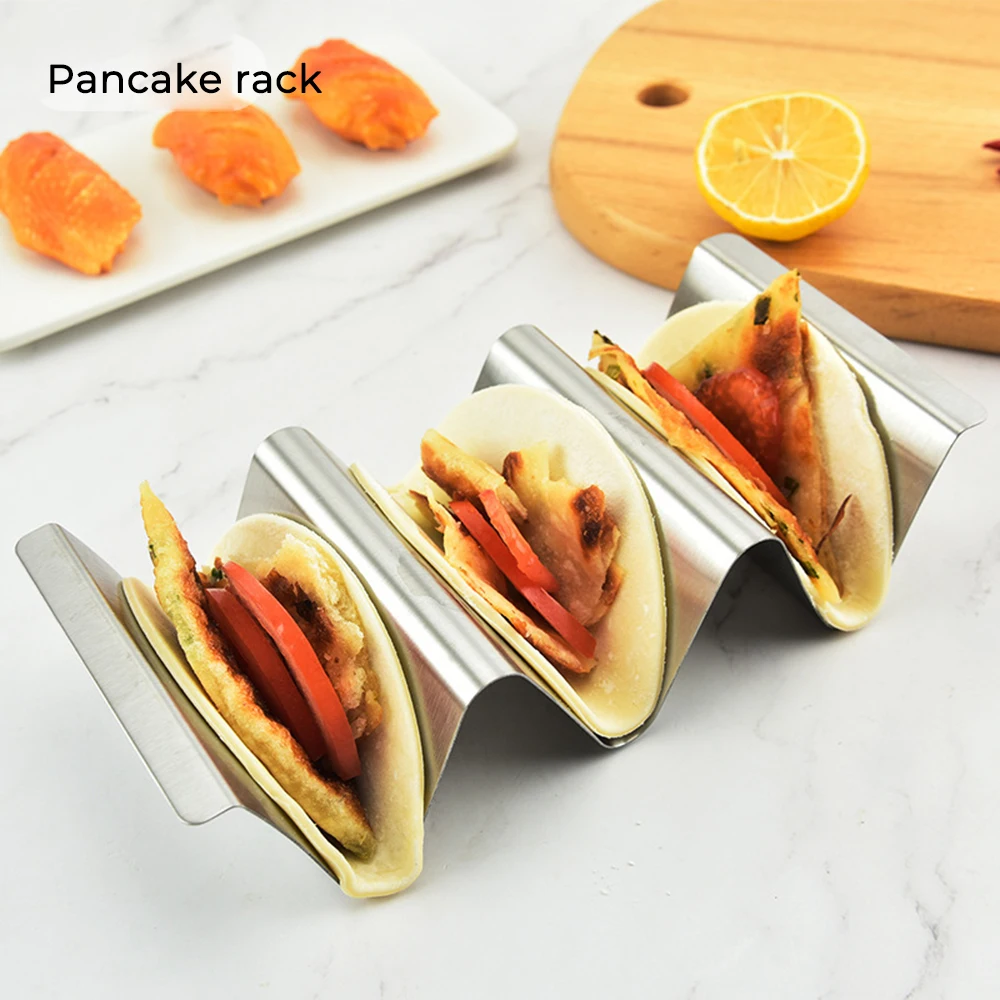 Tortilla Pancake Shelf Holder Wave Shape Tray Holder Stand Each Truck Pallet Rack Can Hold Up To 3Tacos stainless steel Material
Tortilla Pancake Shelf Holder Wave Shape Tray Holder Stand Each Truck Pallet Rack Can Hold Up To 3Tacos stainless steel Material