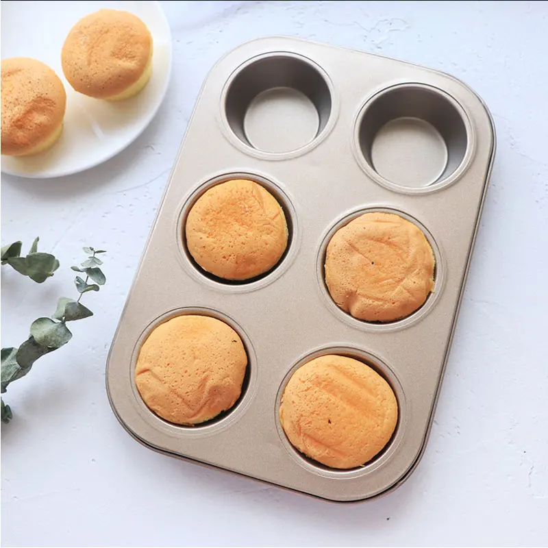 6 Holes Nonstick Baking Pan Carbon Steel Muffin Cup Pan Mold Biscuit Baking Sheet Muffin Tray Diy Cupcake Pan Baking Supplies
6 Holes Nonstick Baking Pan Carbon Steel Muffin Cup Pan Mold Biscuit Baking Sheet Muffin Tray Diy Cupcake Pan Baking Supplies