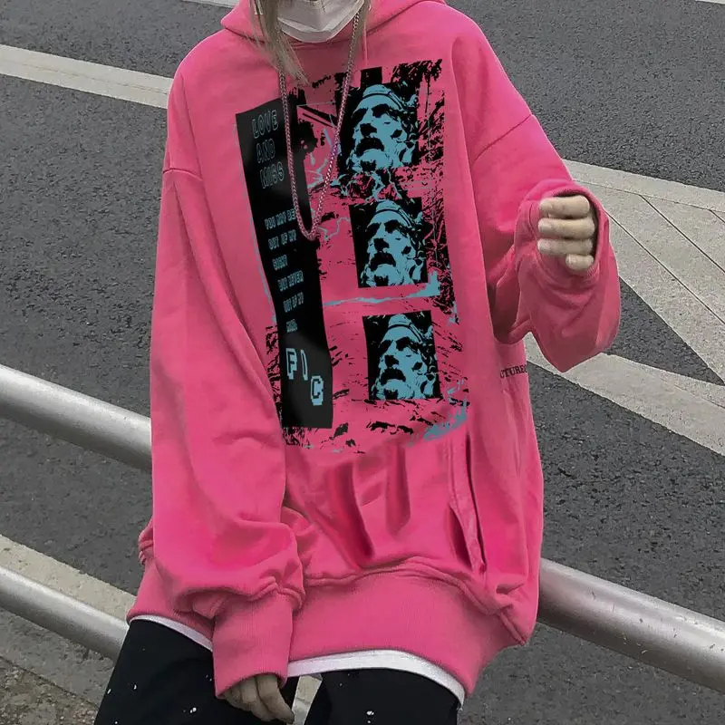 Oversized hoodie for women men full-sleeved thin jacket original personality autumn tide brand preppy loose top letter printing
Oversized hoodie for women men full-sleeved thin jacket original personality autumn tide brand preppy loose top letter printing