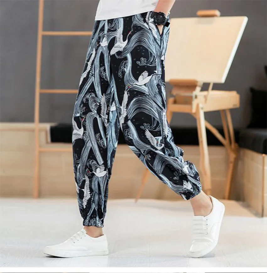 Japanese Style Men Pants Print Fashion Leisure Loose Streetwear Large Size Male Asian Traditional Clothing Harajuku Kimono
Japanese Style Men Pants Print Fashion Leisure Loose Streetwear Large Size Male Asian Traditional Clothing Harajuku Kimono