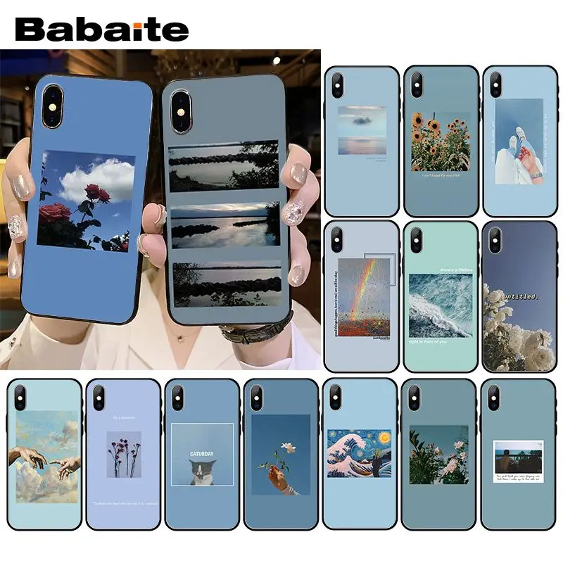 Синий розовый эстетические песни текст эстетический чехол для телефона iPhone XR 11 Pro