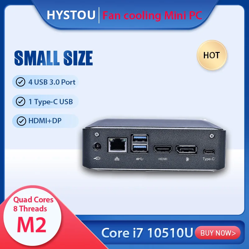 Мини-ПК игровой 10-го поколения Intel Core i7 10510U Type-c USB 3 0 HDMI DP | Компьютеры и офис