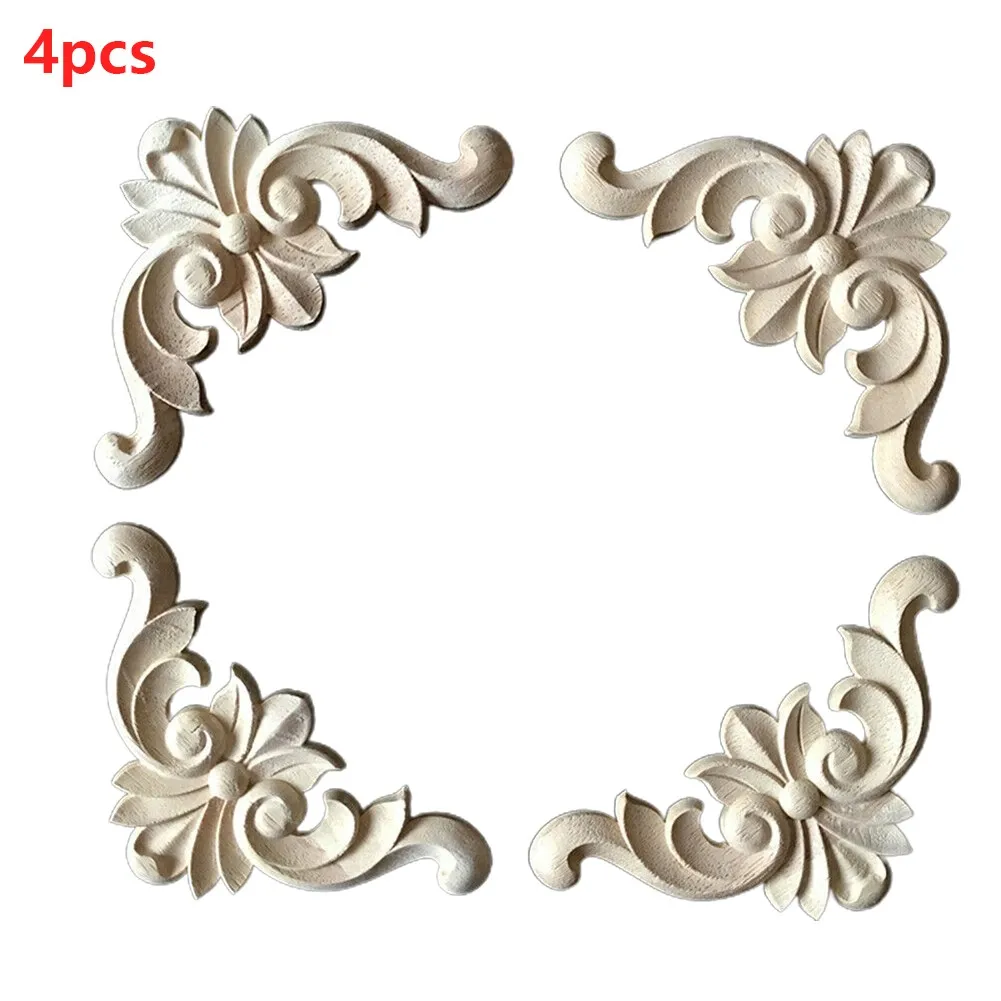 4PC Wooden Carved Corner Onlay Furniture Applique Mouldings Decal DIY Home Decor Decorate Board Cabinets Furiture
4PC Wooden Carved Corner Onlay Furniture Applique Mouldings Decal DIY Home Decor Decorate Board Cabinets Furiture