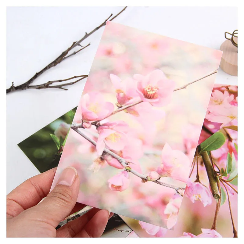 30 шт./упак. милый розовый цветок открытка 14 3*9 3 см сообщение подарок школьные и