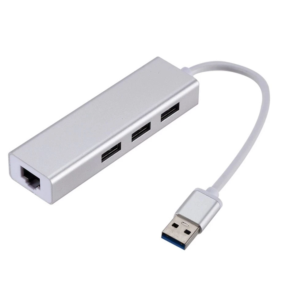 Сетевая карта Ethernet RJ45 Lan с 3 портами USB 0 концентратор разветвитель к Ethernet-адаптеру