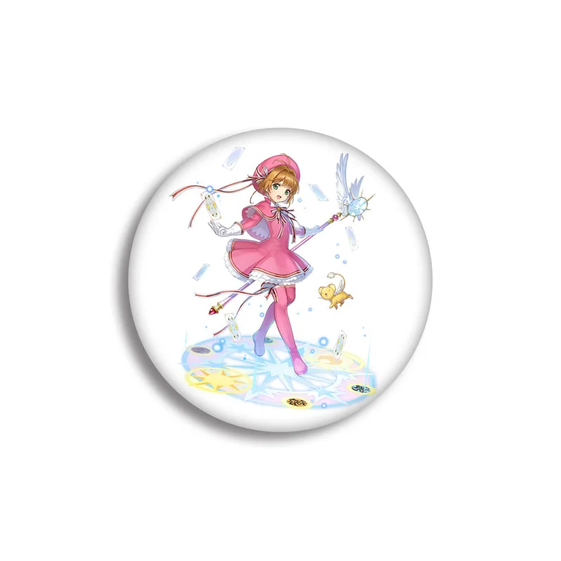 

Anime Cardcaptor Sakura Badges on a Backpack Cute Anime Girls Icons Pins Badge Decoration Brooches Metal Badges For Clothes DIY