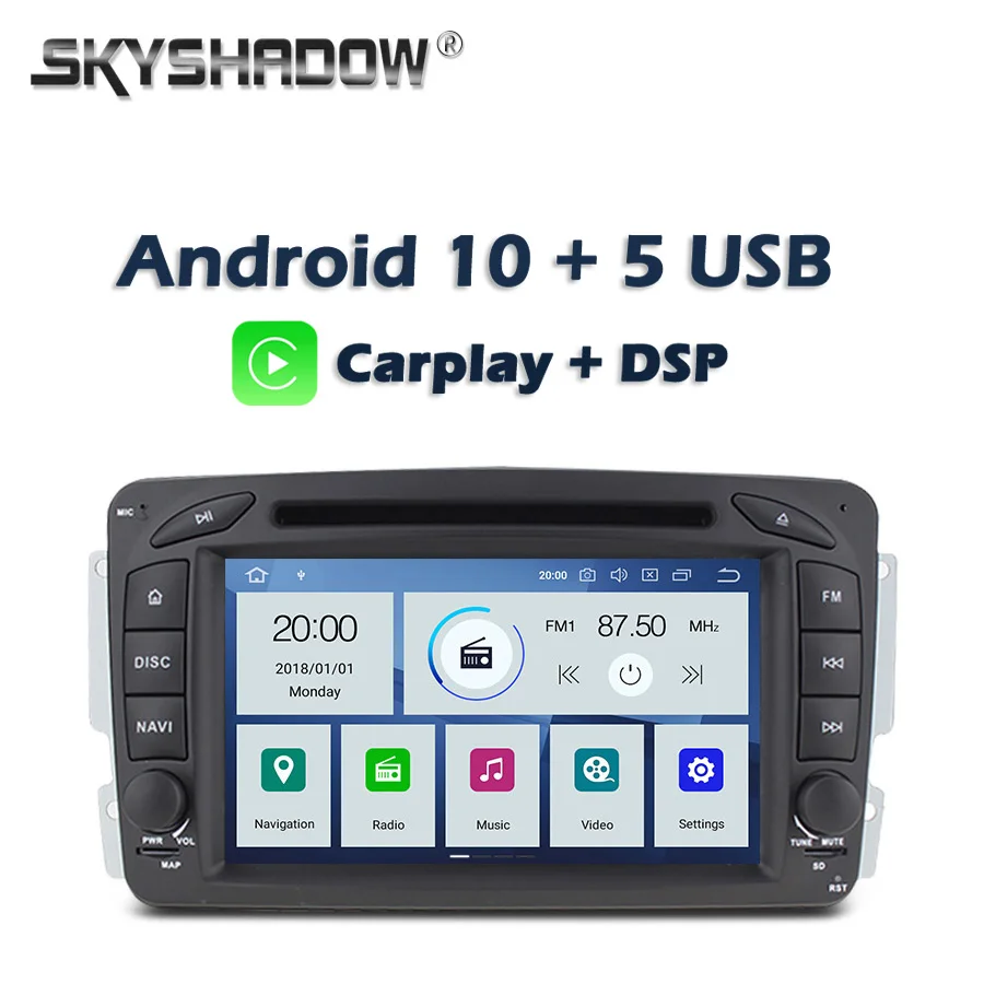 Carplay DSP PX6 Android 10.0 4GB + 64GB Car DVD Player GPS map RDS Radio Bluetooth For Benz W203 Vaneo Vito Viano W168 W209 W163
Carplay DSP PX6 Android 10.0 4GB + 64GB Car DVD Player GPS map RDS Radio Bluetooth For Benz W203 Vaneo Vito Viano W168 W209 W163