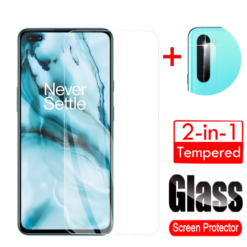 2в1 Закаленное стекло протектор экрана для Oneplus Nord on oneplus 7 7t 6t 5 5t 3t с пленкой