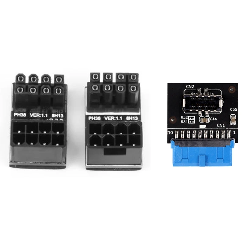 2X ATX 8Pin Male 180 градусов угловой до 8 Pin Female адаптер питания и 1x Тип E адаптер 20 до 19-Pin расширения карты
2X ATX 8Pin Male 180 градусов угловой до 8 Pin Female адаптер питания и 1x Тип E адаптер 20 до 19-Pin расширения карты