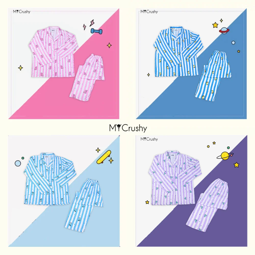 Pajamas Suit Cute Sleepwear Women Men Clothes Bedroom Set Bangtan Boys RM Jin Suga JHope Jimin V Jungkook Kpop Merch
Pajamas Suit Cute Sleepwear Women Men Clothes Bedroom Set Bangtan Boys RM Jin Suga JHope Jimin V Jungkook Kpop Merch